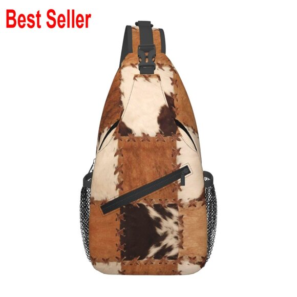 Polyester Crossbody Sling Backpack Adjustable Padded Strap Casual Daypack